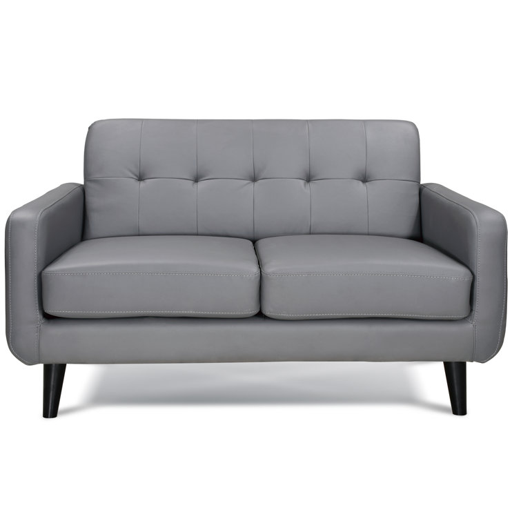 Oliver Jean Vegan Leather Sofa & Reviews Wayfair.co.uk